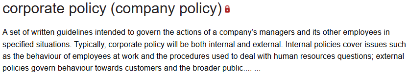 Corporate Policy Used By All Domestic Police Forces At North America